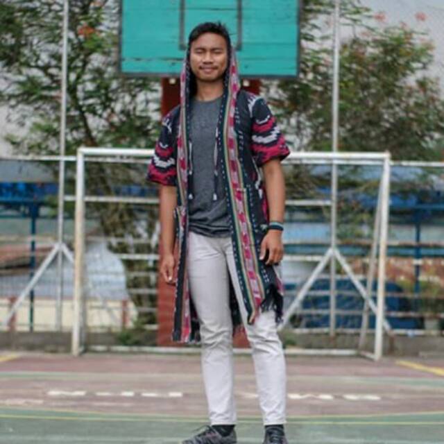 Outer pria kain tenun ikat troso