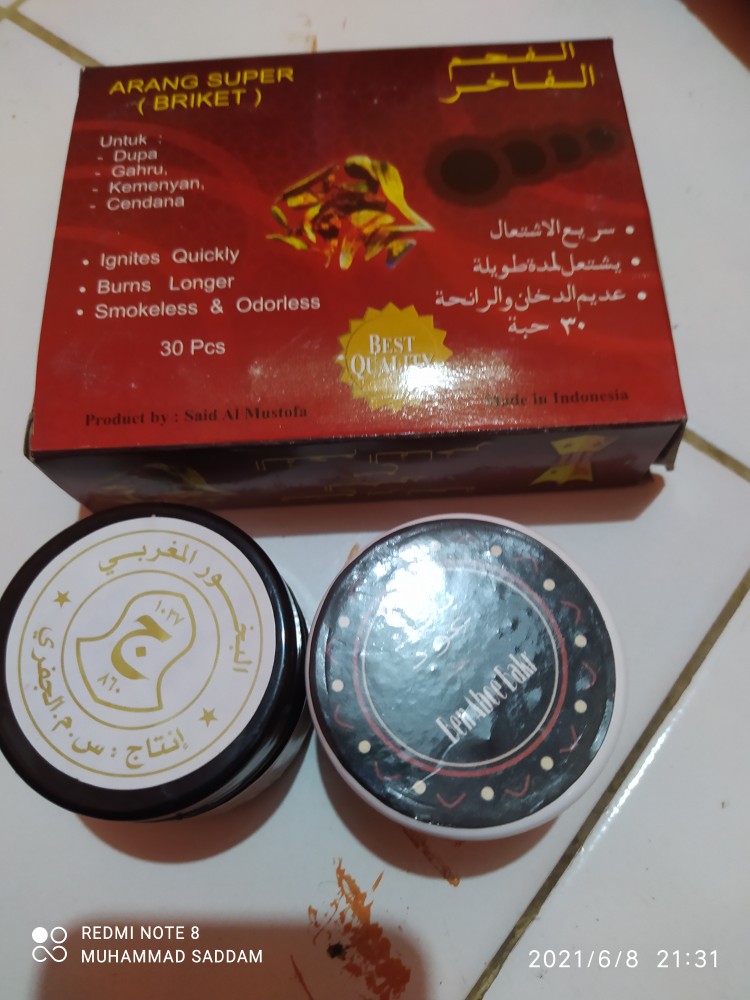 Bisa Cod Areng Arang Super (briket) Bakar Dupa Arab Menyan Gahru Kemenyan Cendana Bukhur