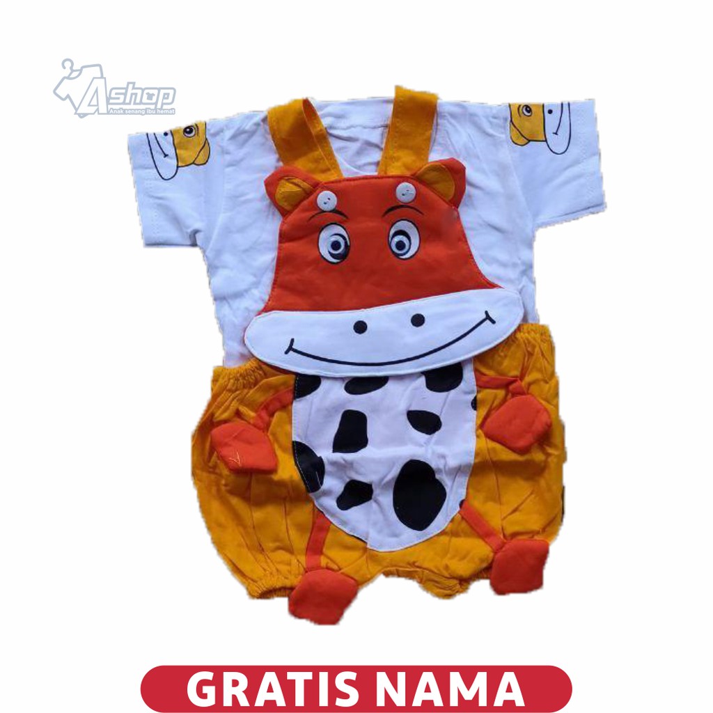 Jumper Bayi Baju Kodok motif Sapi