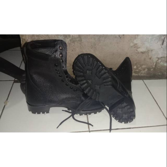 Sepatu pdl kulit jeruk jth pembagian TNI ad