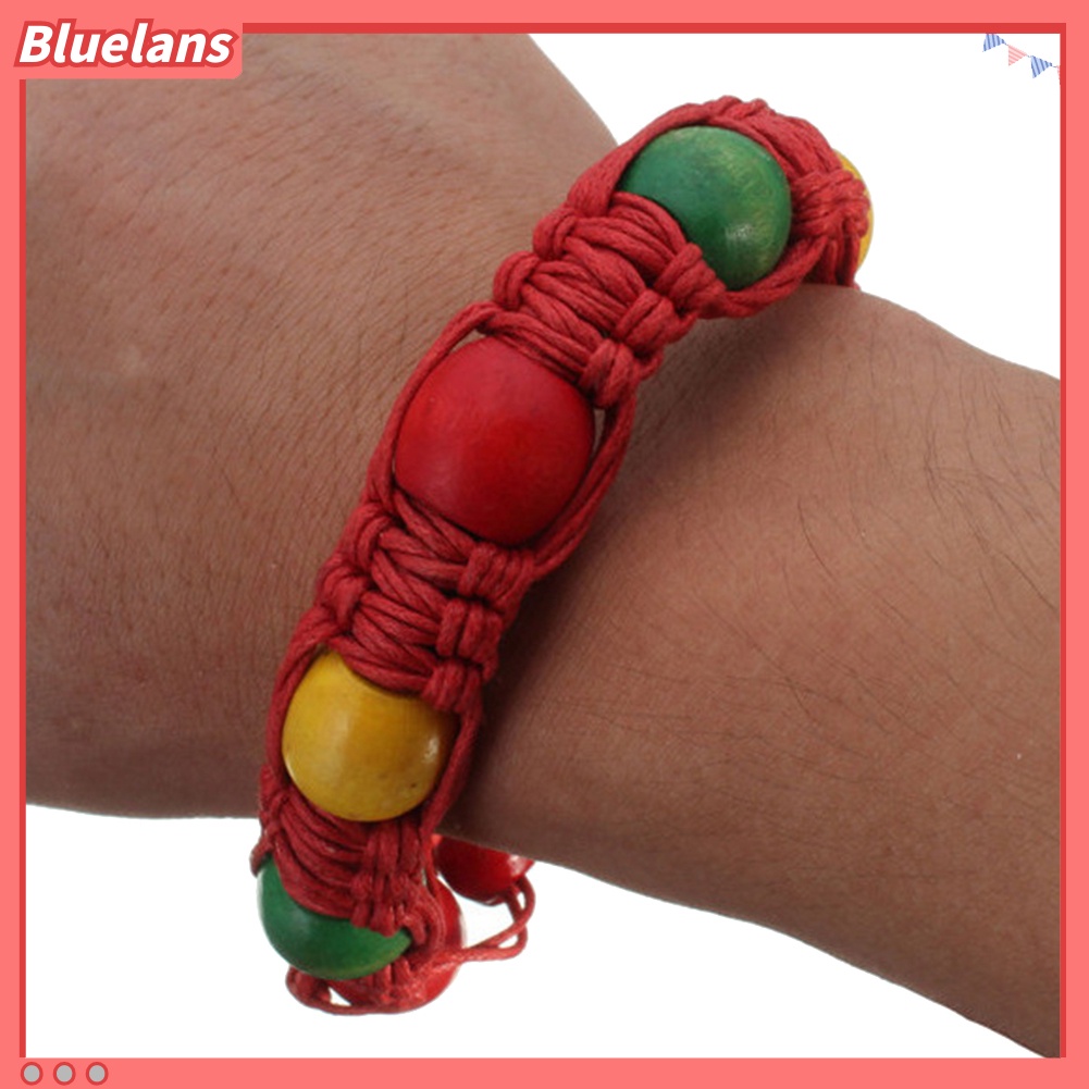 Bluelans Fashion Unisex Knotting Beaded Tobacco Pipe Handwoven Bracelet Bangle Jewelry