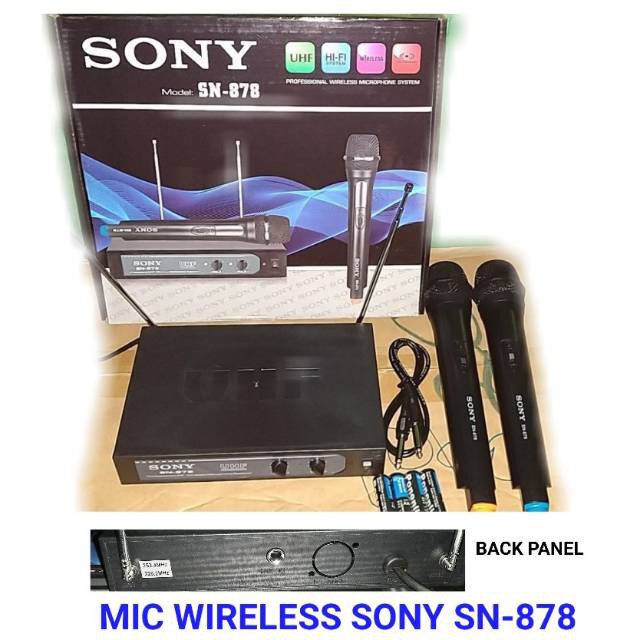 Mic Wireless SONY SN 878 Handheld Professional Microphone suara bagus