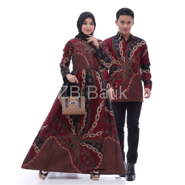 ZB Batik - Maura Couple - Sania Ruffle Batik Couple Ori Ndoro Jowi Garansi Termurah Shopee