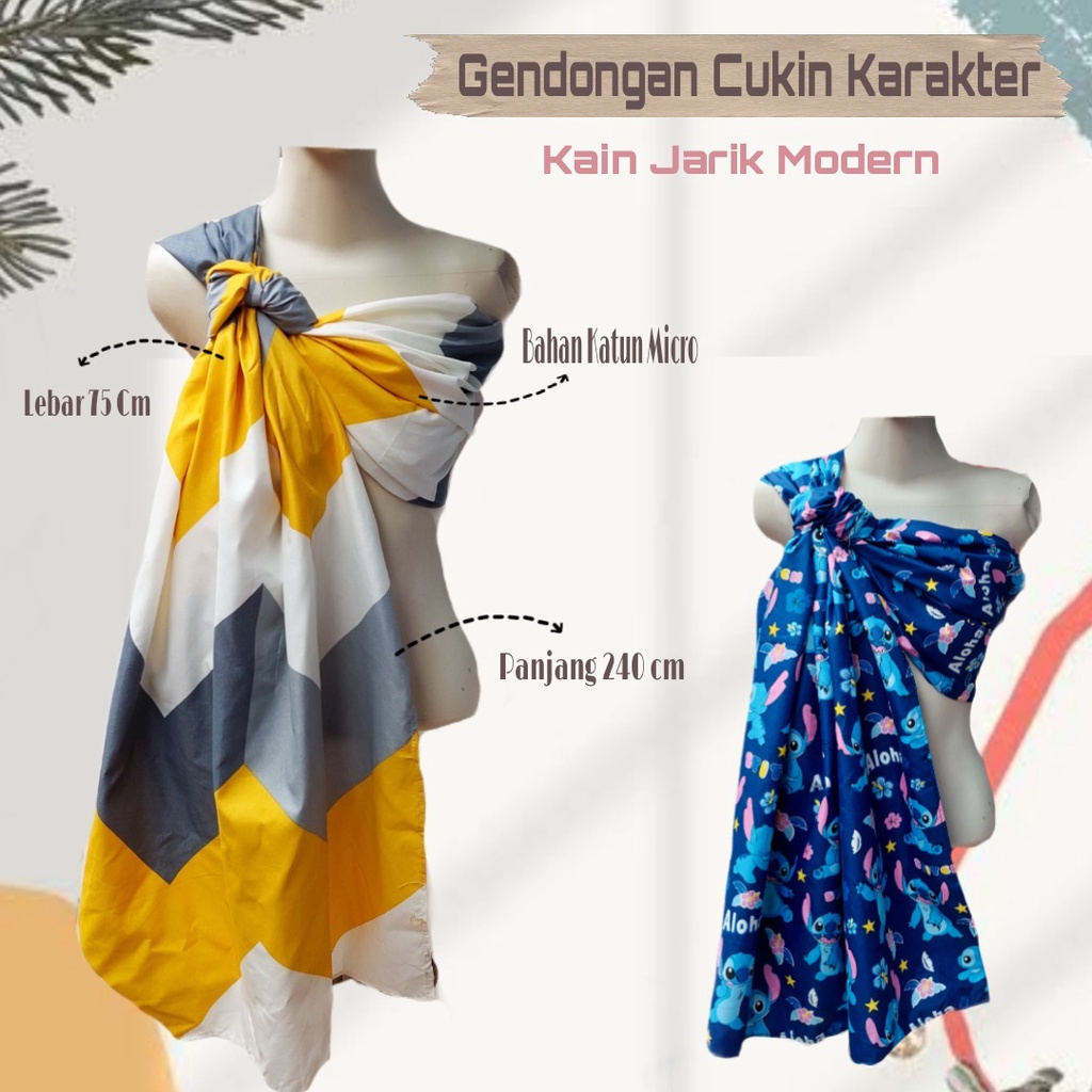 Gendongan bayi cukin jarik Karakter modern murah / gendongan bayi samping / gendongan bayi depan/ ka