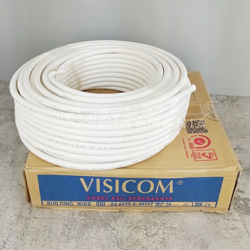 KABEL KAWAT NYM VISICOM 2x1.5 TEMBAGA MURNI /SNI/LMK/ BERKWALITAS TINGGI
