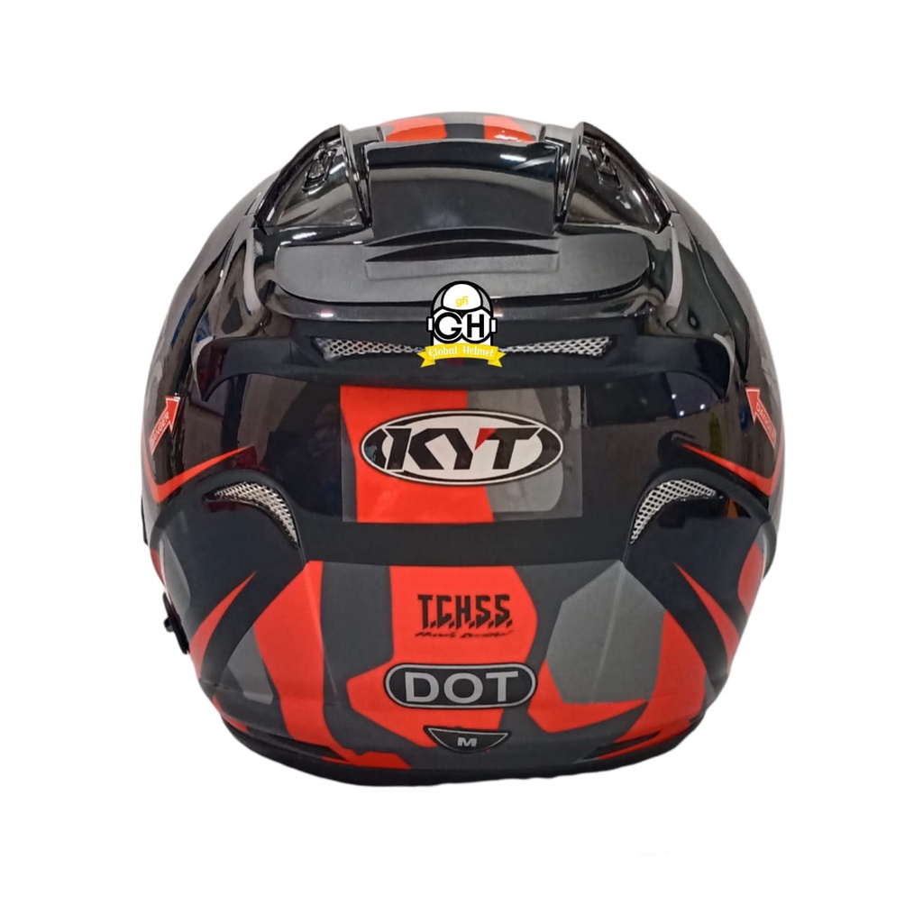 HELM GALAXY FLAT R#4 BLACK RED FLUO DOUBLE VISOR HALF FACE