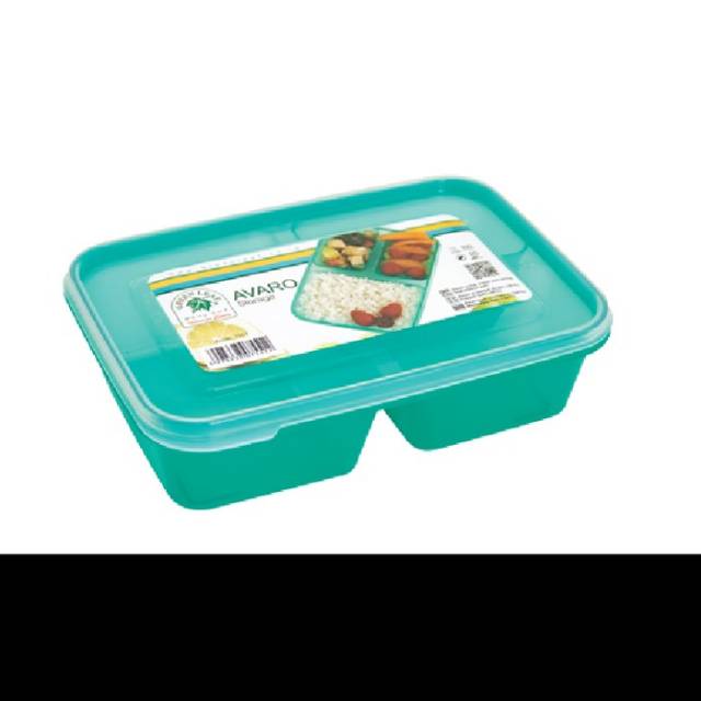 KOTAK MAKAN 900 ML GREEN LEAF 7551 / TUPPERWARE / TEMPAT ROTI