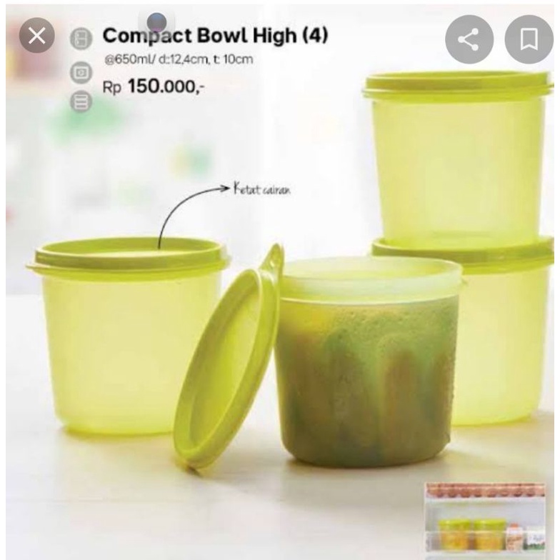 Wadah Makanan Berkuah (4) - Toples Kecil Kedap Multifungsi ijo dan biru tosca Eceran - Compact Bowl 