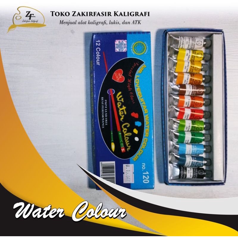

CAT LUKIS SET BIASA/WATER COLOUR/ CAT AIR MEDIA 12 WARNA No.120