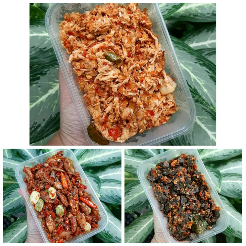 

Paket IV/Ayam Rabe Rica/Baby Cumi Rica/Paru Goreng Rica