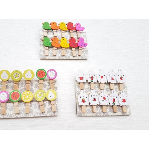 

✮ Penjepit Foto Kayu/ Wooden clip Motif Karakter Kartun ♥