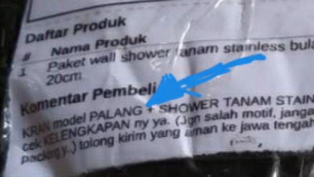 Paket Wall Shower Tanam Stainless Bulat 20cm