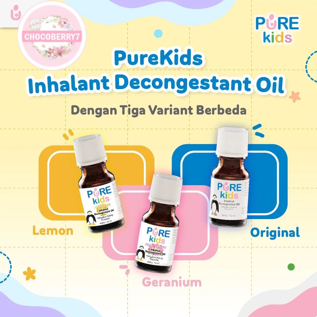 Pure Kids Inhalant Decongestant Oil Obat Hidung Tersumbat Purekids