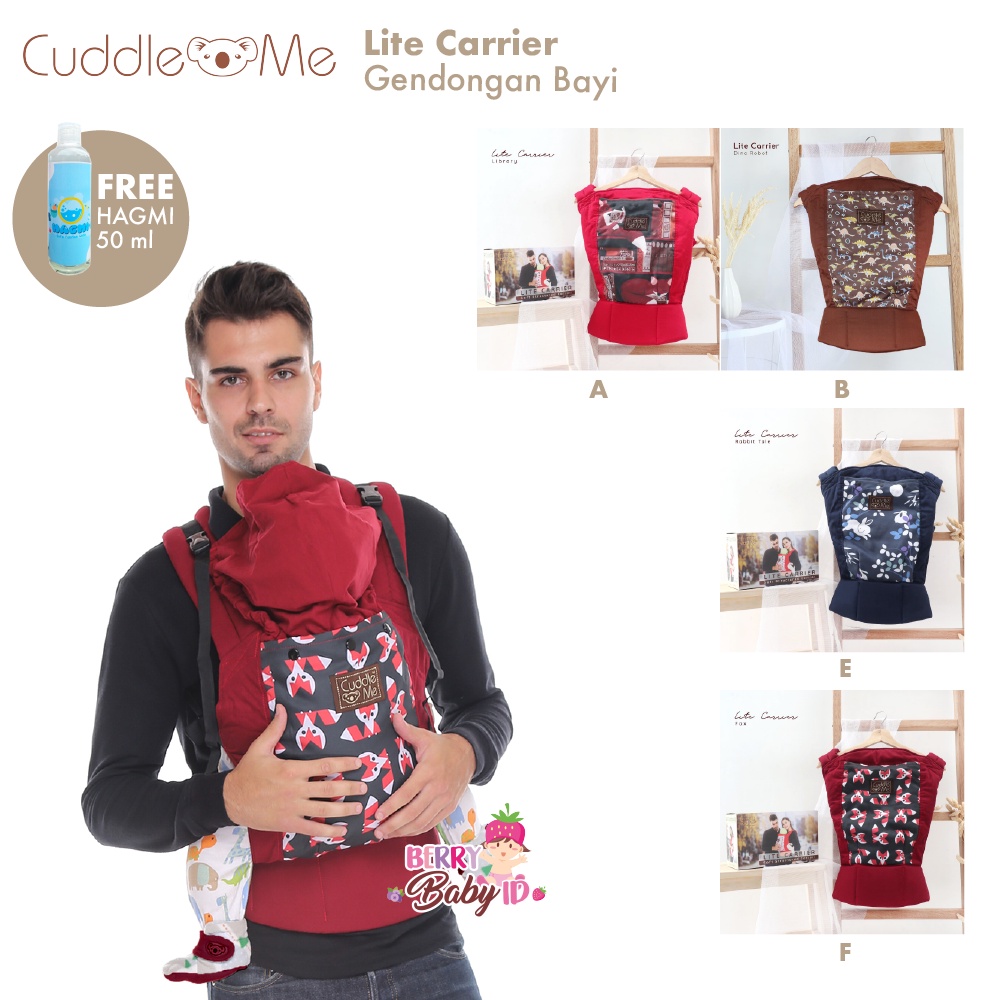 Cuddle Me Lite Carrier Gendongan Depan Gendongan Bayi Ori Garansi 1 Tahun CuddleMe Berry Mart