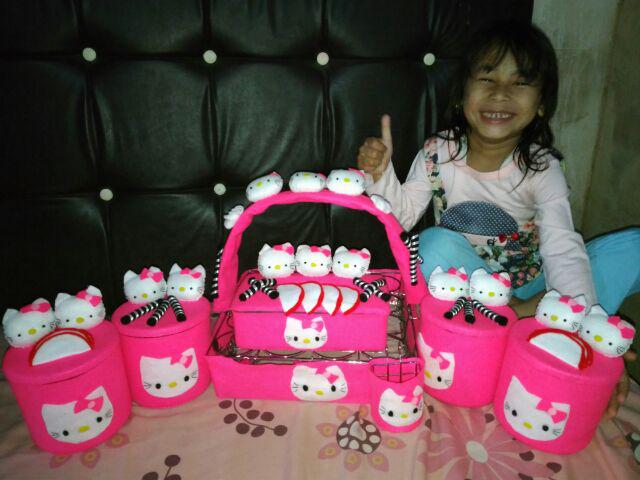 Toples Set Flanel + Keranjang Aqua  16 Lubang