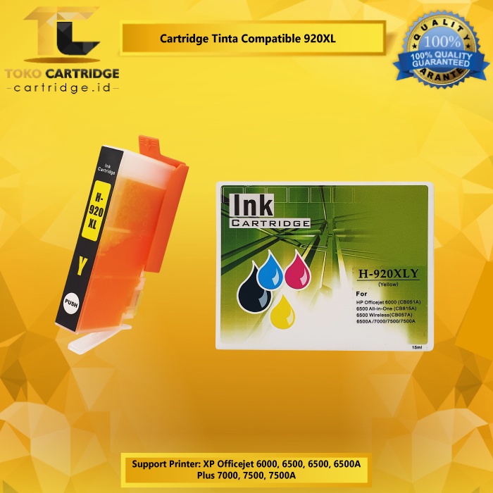 Cartridge Tinta Compatible 920 920XL 6000 6500A 7000 7500A With Chip