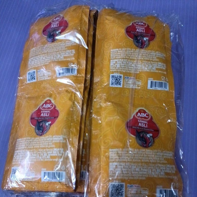 SAMBAL ASLI ABC ±15 GR @10 BKS* 2 PAK