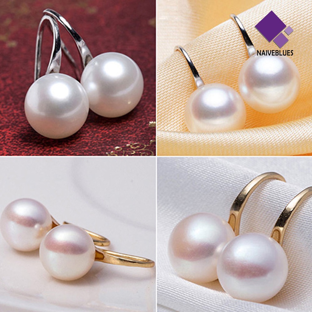 Anting Hook Mutiara Gaya Elegan Untuk Wanita