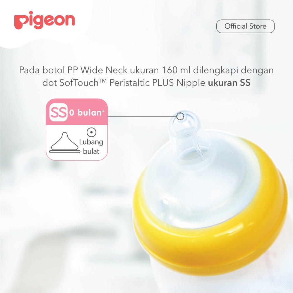 Castle - PIGEON Botol PP Clear Wide Neck Mickey - Botol Susu Pigeon