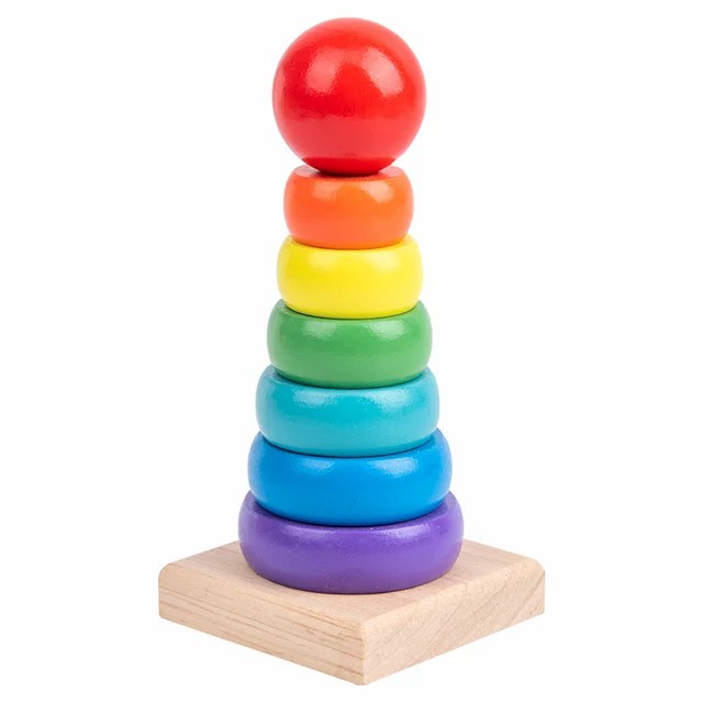 MOMBABY1 Mainan Motorik stacking donut / mainan sensorik susun donat montessori