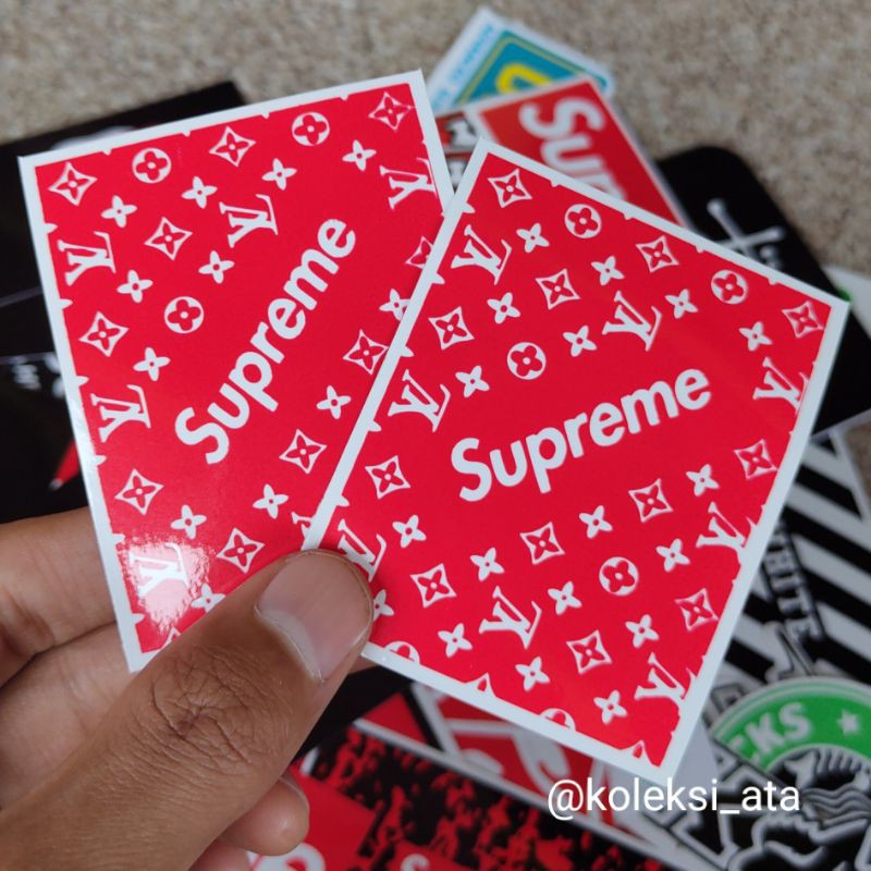 supreme logo preminum stiker