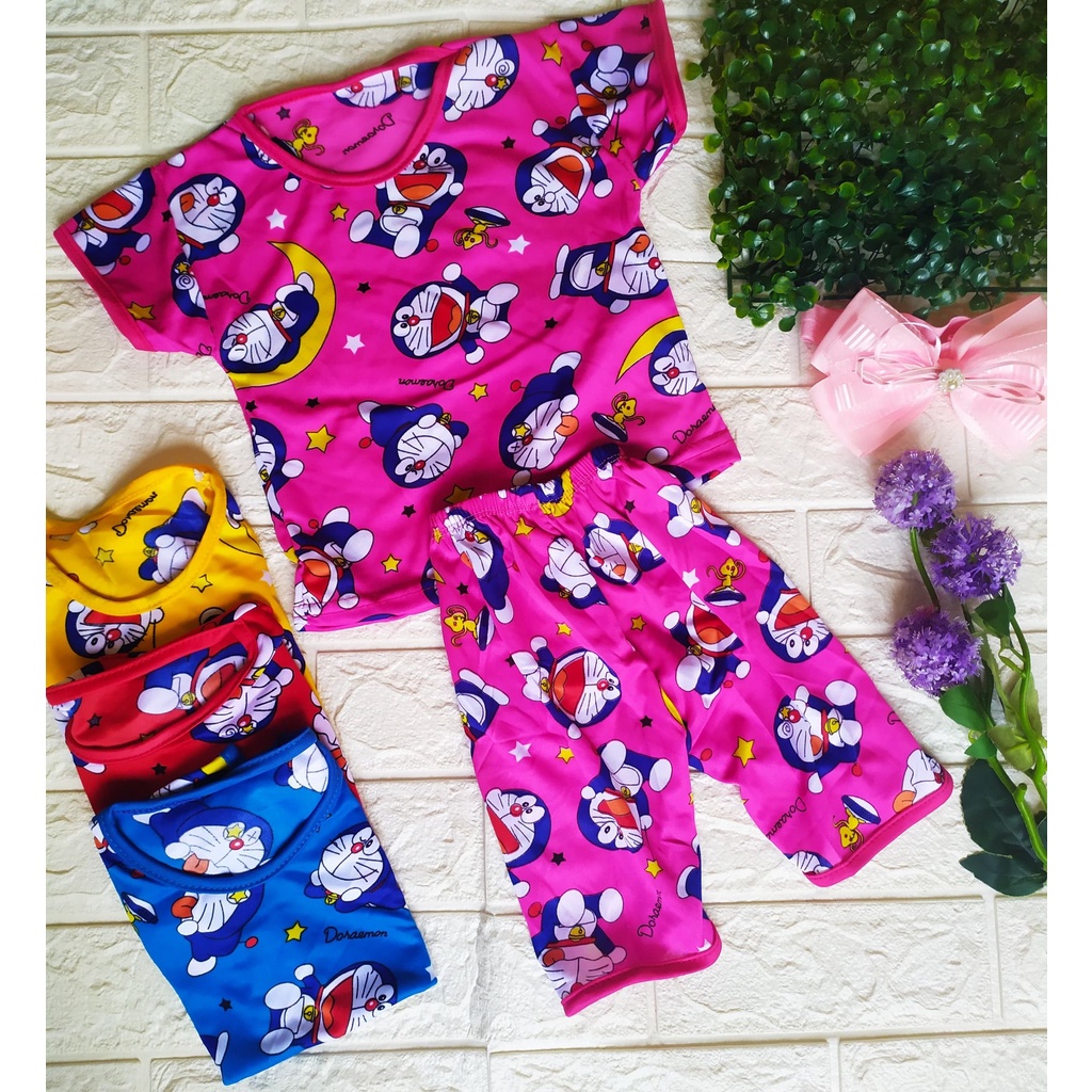 Setelan Anak Perempuan FP ANIMASI | Motif Karakter Anak Lucu | Size S-M-L-XL | Real Picture