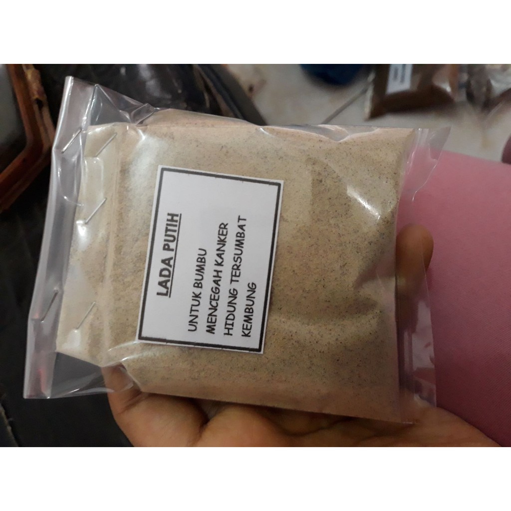 

lada putih / merica bumbu masak dll bubuk / serbuk / powder asli murni berat 50gr