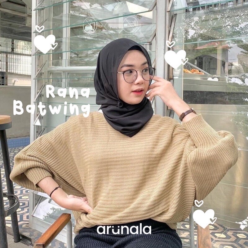 [PREMIUM KNIT BATWING] Rana Batwing | arunalaofficial • Batwing Rajut • Batwing Knitwear • Rajut Bat