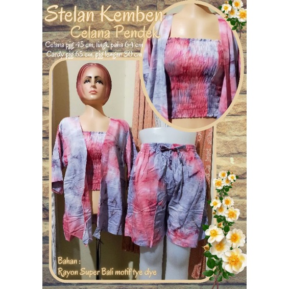 Stelan kemben celana pendek //Setcel kemben Rayon Bali //Setcel Rayon Bali