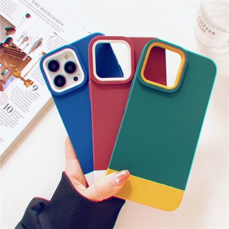 Casing soft case iPhone 1112 13 Pro MAX X XS MAX XR shockproof Desain Unik Warna Campur