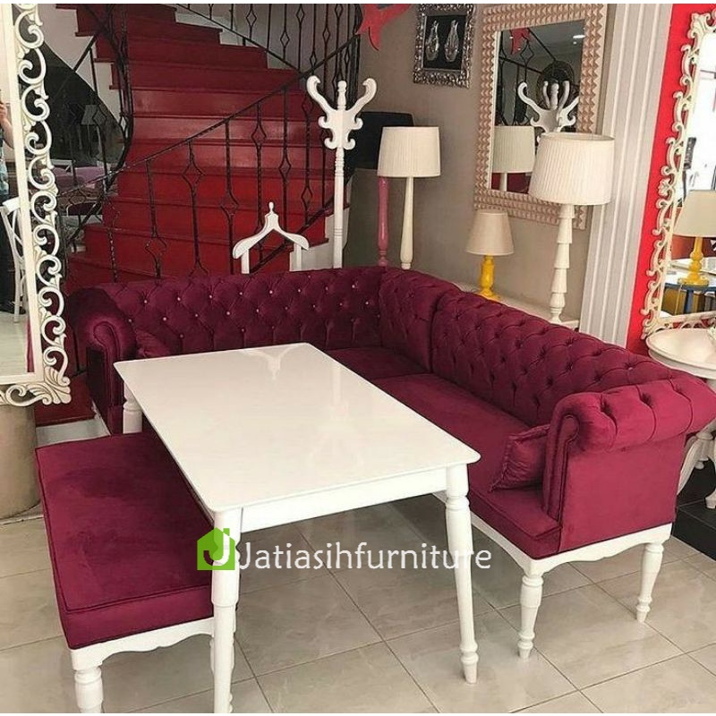 Classic Chesterfield Set L Sofa