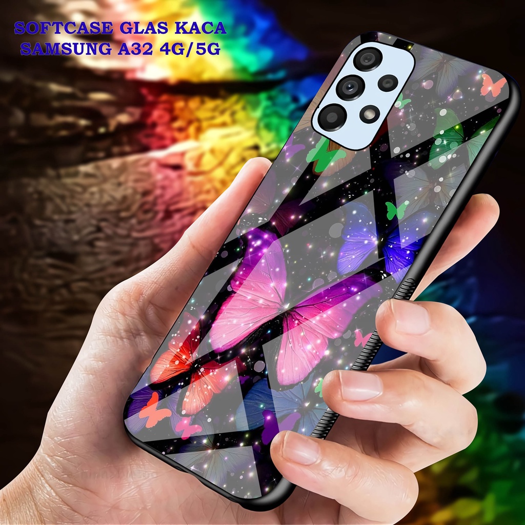 Softcase Glass Kaca SAMSUNG A32 [4G]- Case Hp Pelindung Handphone SAMSUNG A32 [5G] [ A42]