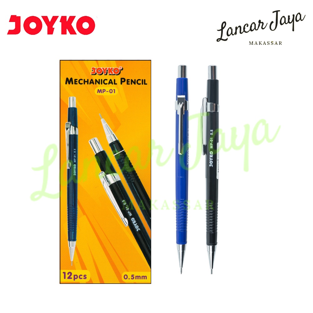 

[ 1 BOX / 12 PCS ] Mechanical Pencil Pensil Mekanik Joyko MP-01 0.5 mm