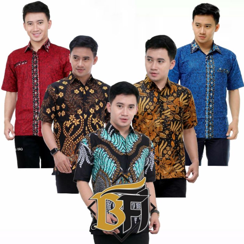 KEMEJA BATIK SUPER SALE HEM PENDEK PRIA 100RB DAPAT TIGA CUCI GUDANG TERMURAH new BFJ