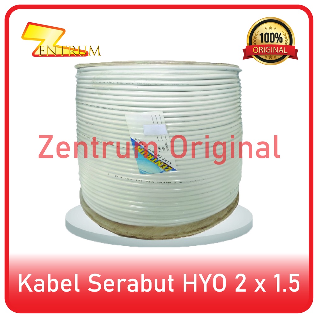 Kabel Listrik Serabut HYO 2 x 1.5 (50 Meter)