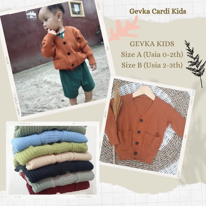 GEVKA CARDI KIDS / CARDIGAN RAJUT  ANAK / CARDIGAN ANAK