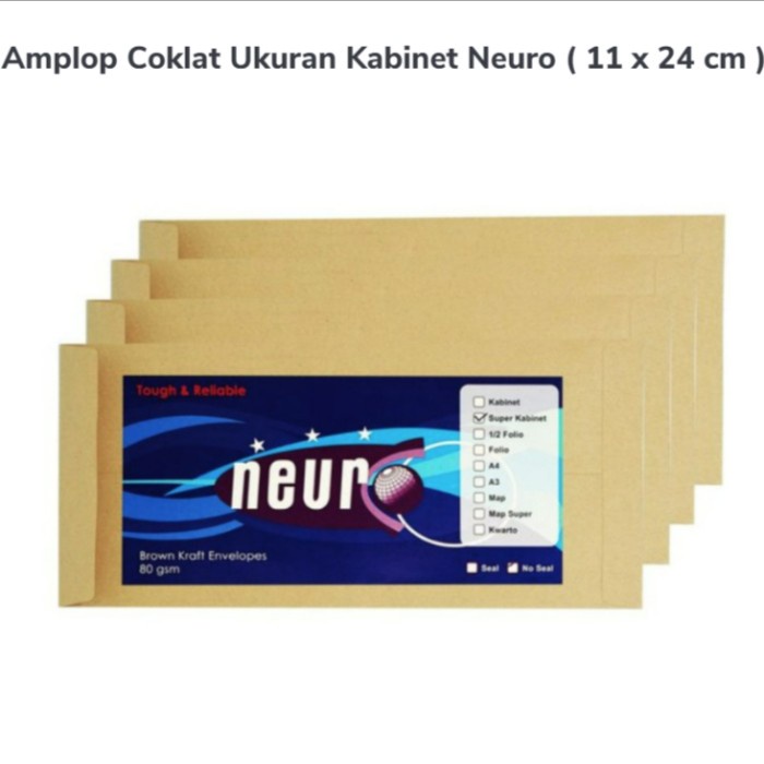 

Diskon Amplop Coklat Ukuran Kabinet Neuro ( 11 X 24 Cm ) Per Pak Sale!!!