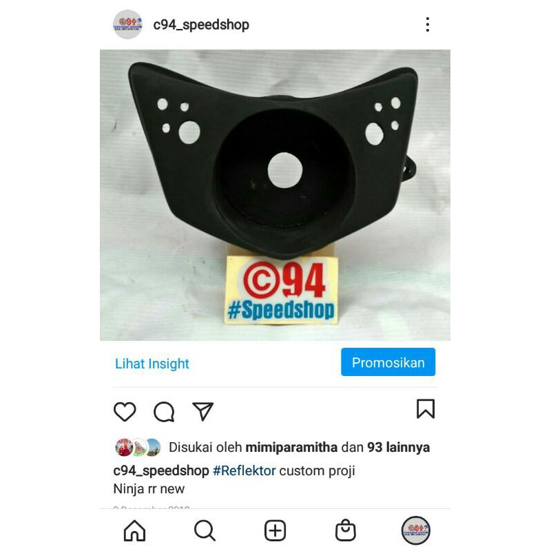 Reflektor motif custom ninja Rr new dan ninja R