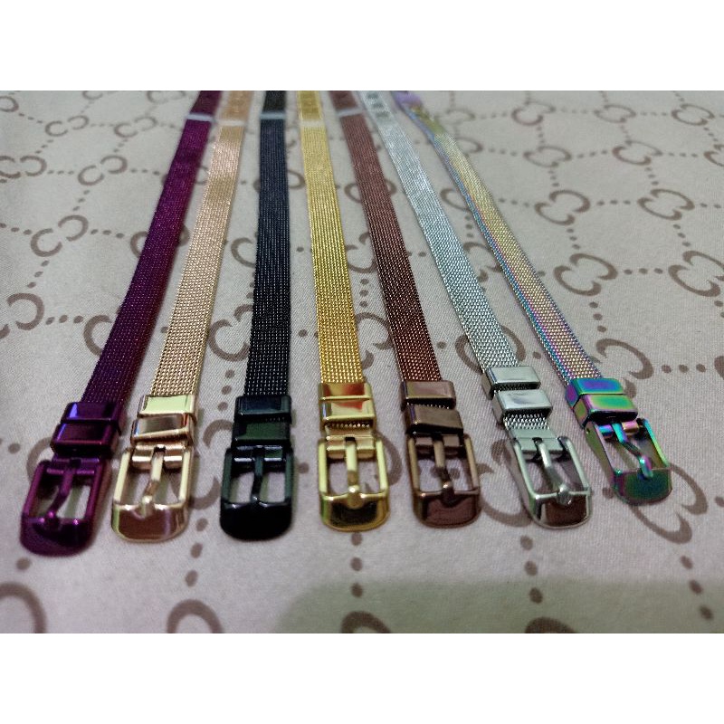 (free stoper) Gelang gesper stainless/ gelang sabuk titanium/gelang sabuk/ gelang belt