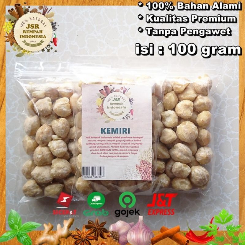 

kemiri utuh 100 gr Grosir Kemiri Bumbu Dapur Pelengkap 100 gram Segar Murah
