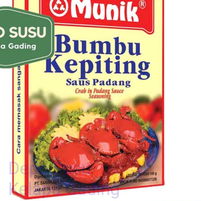 

Segera Dapatkan Bumbu Instant Munik Rasa Rendang Soto Betawi Sop Buntut Kepiting Saos Padang Nasi Hainam Sayur Asam Opor Ayam Empal Soto Rawon Tom Yum Yam Goreng Gulai Semur Sambal Goreng Kentang Udang Kuah Bakso Uduk Betawi Mie Gado Kuning Panggang Sate