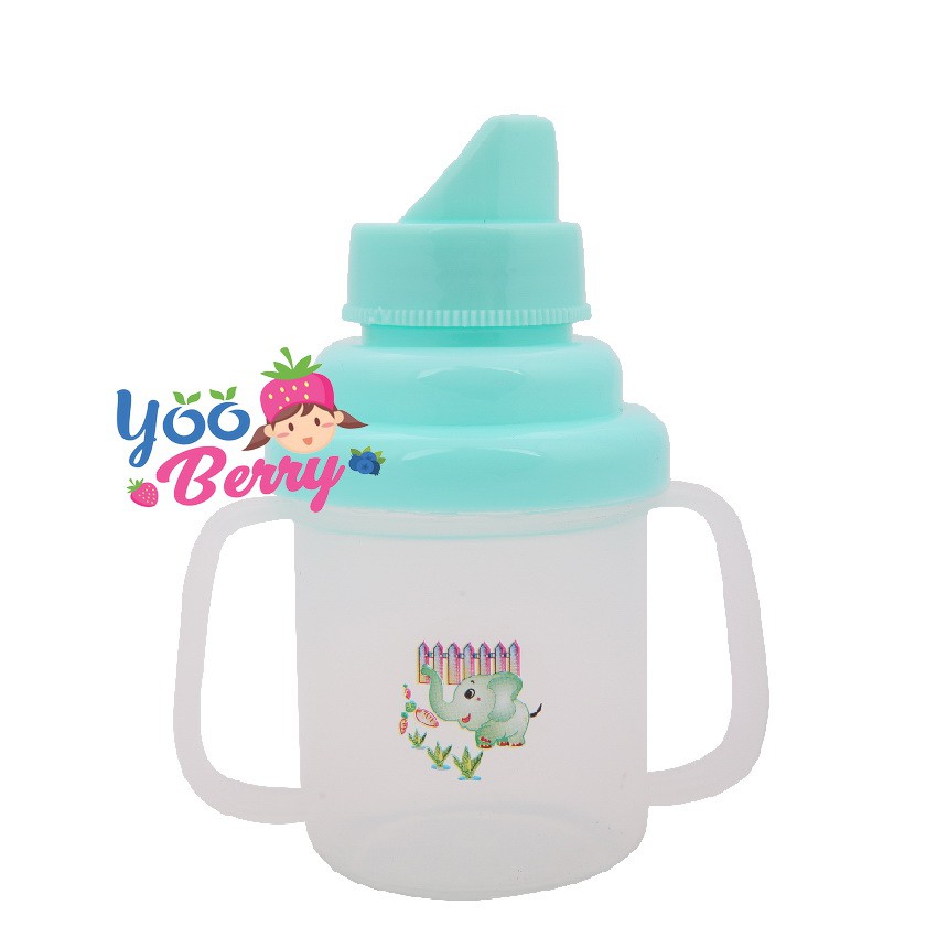 Ninio 3-in-1 Training Cup Gelas Minum Bayi Spout Straw Tahan Panas Berry Mart