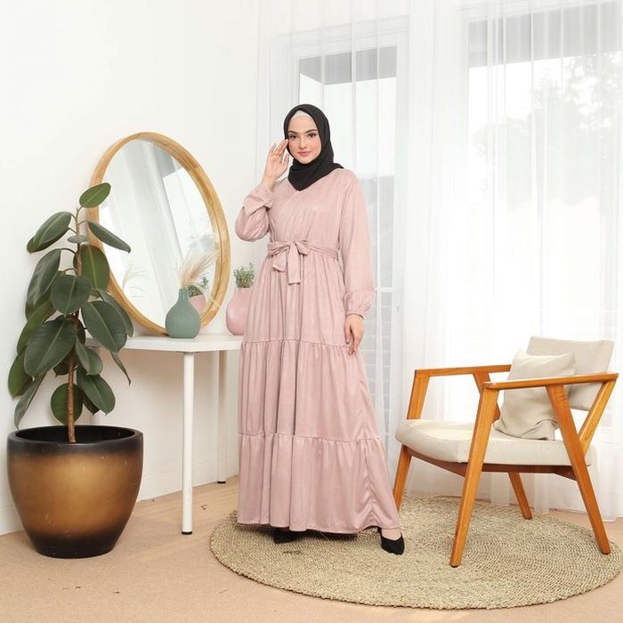 Baju Gamis Lebaran Wanita branded original premium Model Terbaru 2020