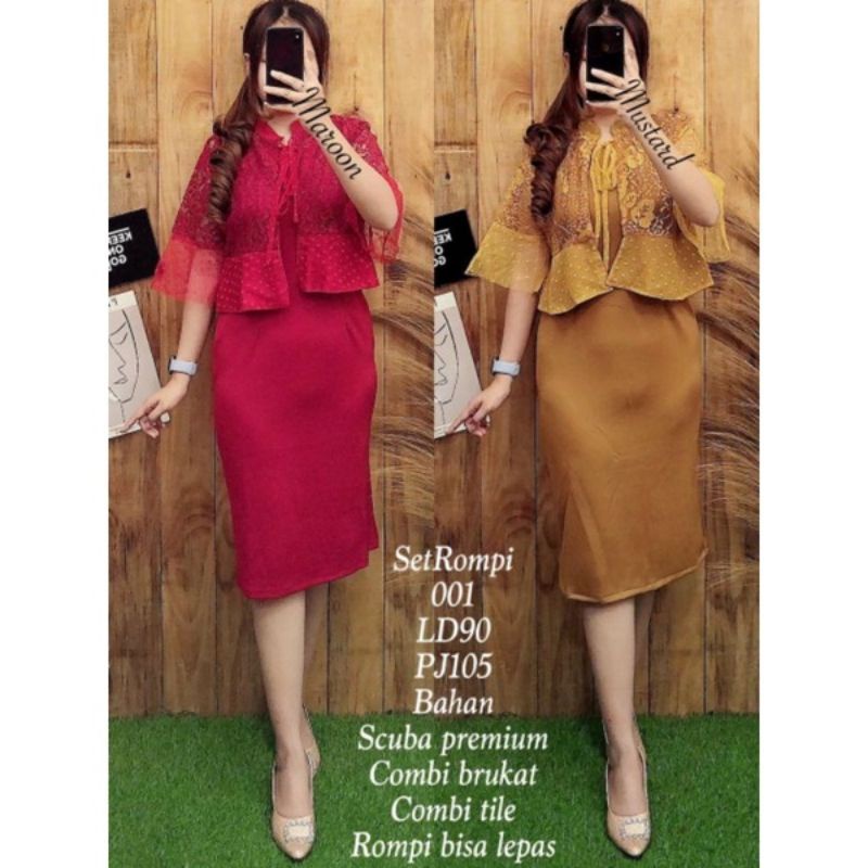 Dress Rompi/ Dress Scuba Import