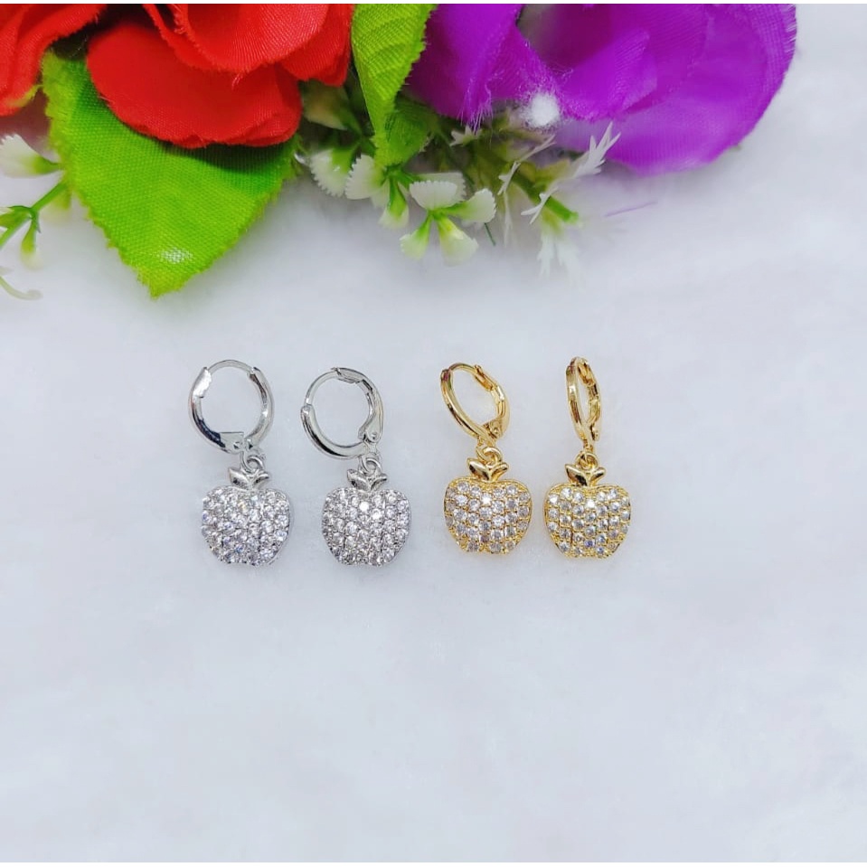 Anting xuping permata murah dan putih lapis emas 0437-0440