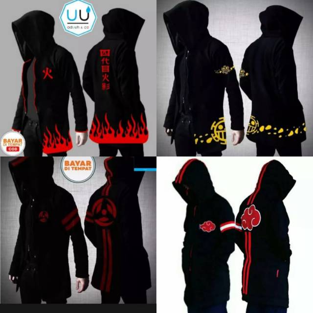 JUBAH ANIME/ JAKET HOODIE JUBAH ANIME NARUTO