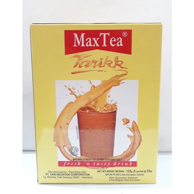 

MAXTEA MAX TEA TARIK ORIGINAL ISI 5 SACHET X 25G