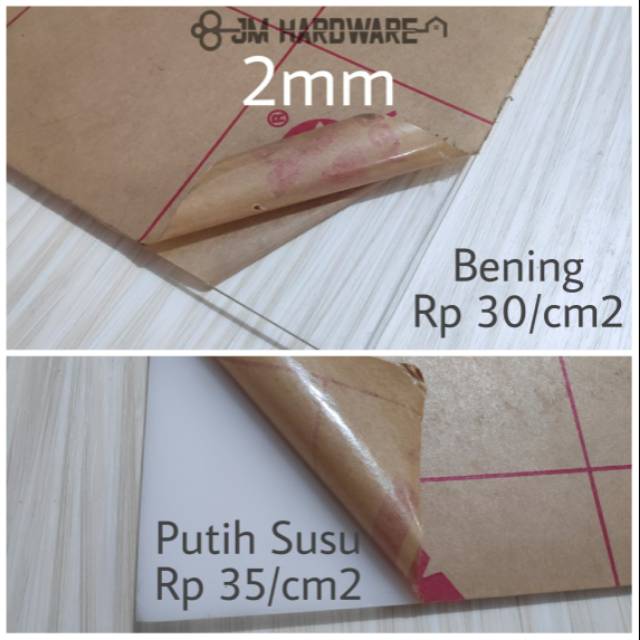 

Acrylic bening putih susu 2mm mika akrilik potongan custom