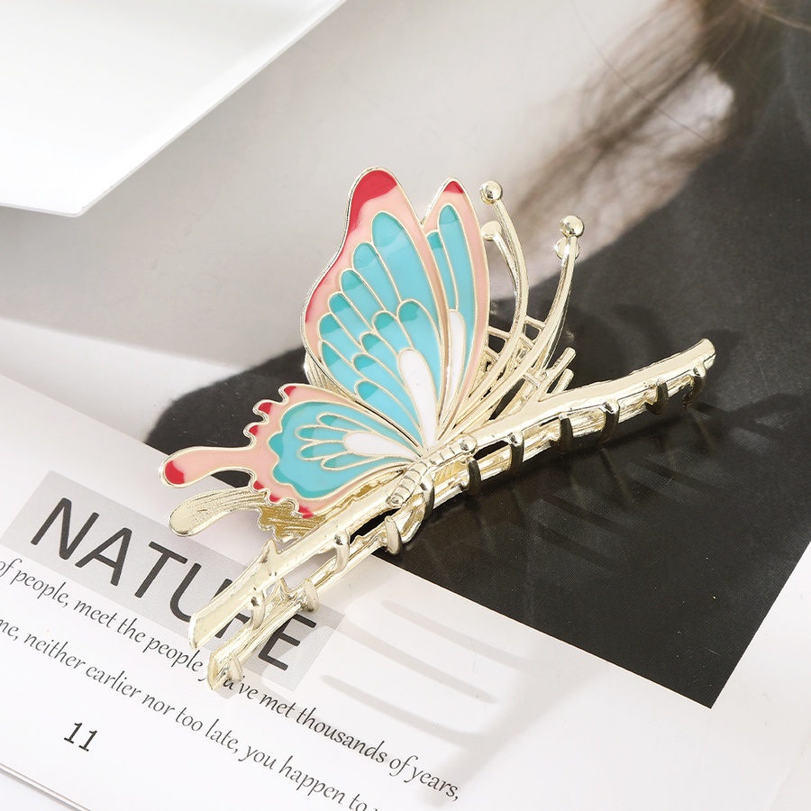 Jepit Rambut Model Butterfly Bahan Alloy Gaya Korea Untuk Wanita