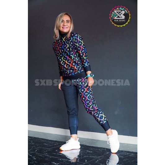 SETELAN BAJU SENAM SXB SPORT GLITTERING JUMPER AND JOGGER